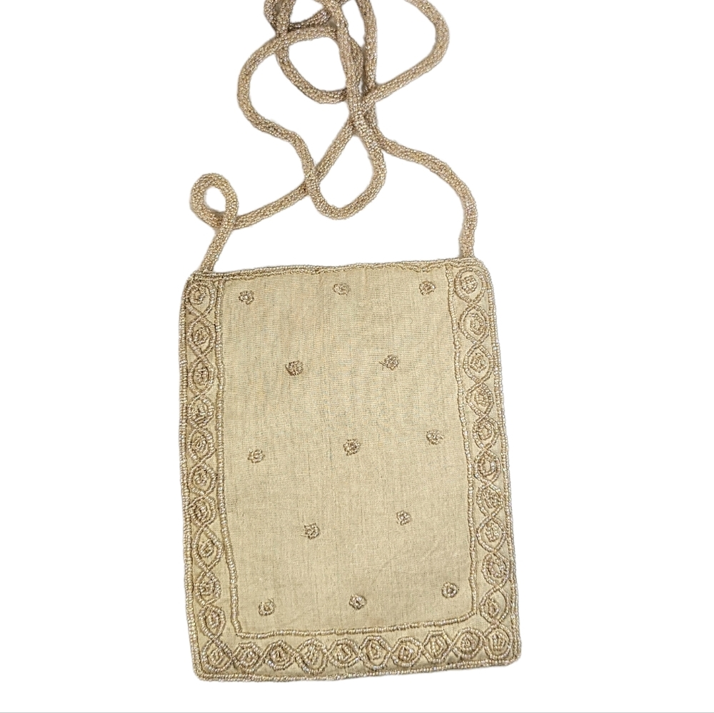 Vintage Tri-Coastal Design Beaded Crossbody Bag Made In India